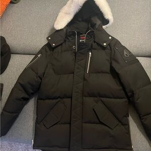 Brand new with tags authentic Moose Knuckles Black Puffer Jacket with Fur Hood